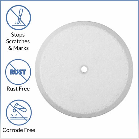 American Built Pro Clean-Out Cover Plate, 4-1/4 in. Diameter Plastic Flat White (25-pk) 104FW P25